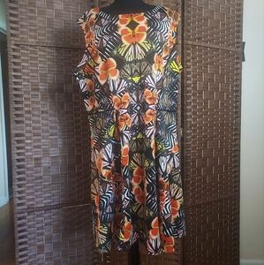 Dress Barn Butterfly Print Dress, Size 20